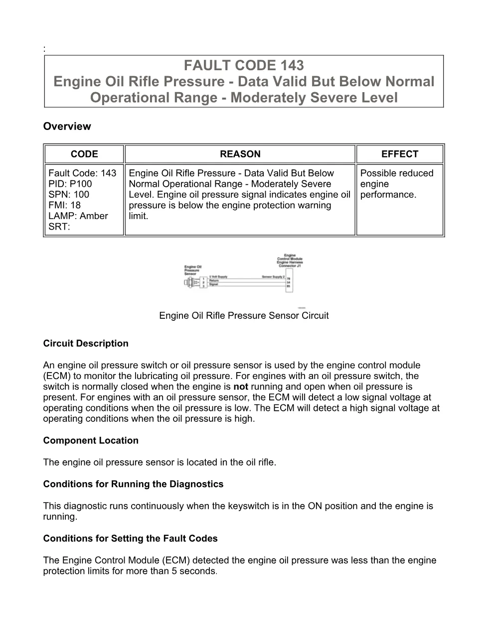 Cummins ISX15 code 143 troubleshooting document, 5 pages – PDF - preview page 1 of 3