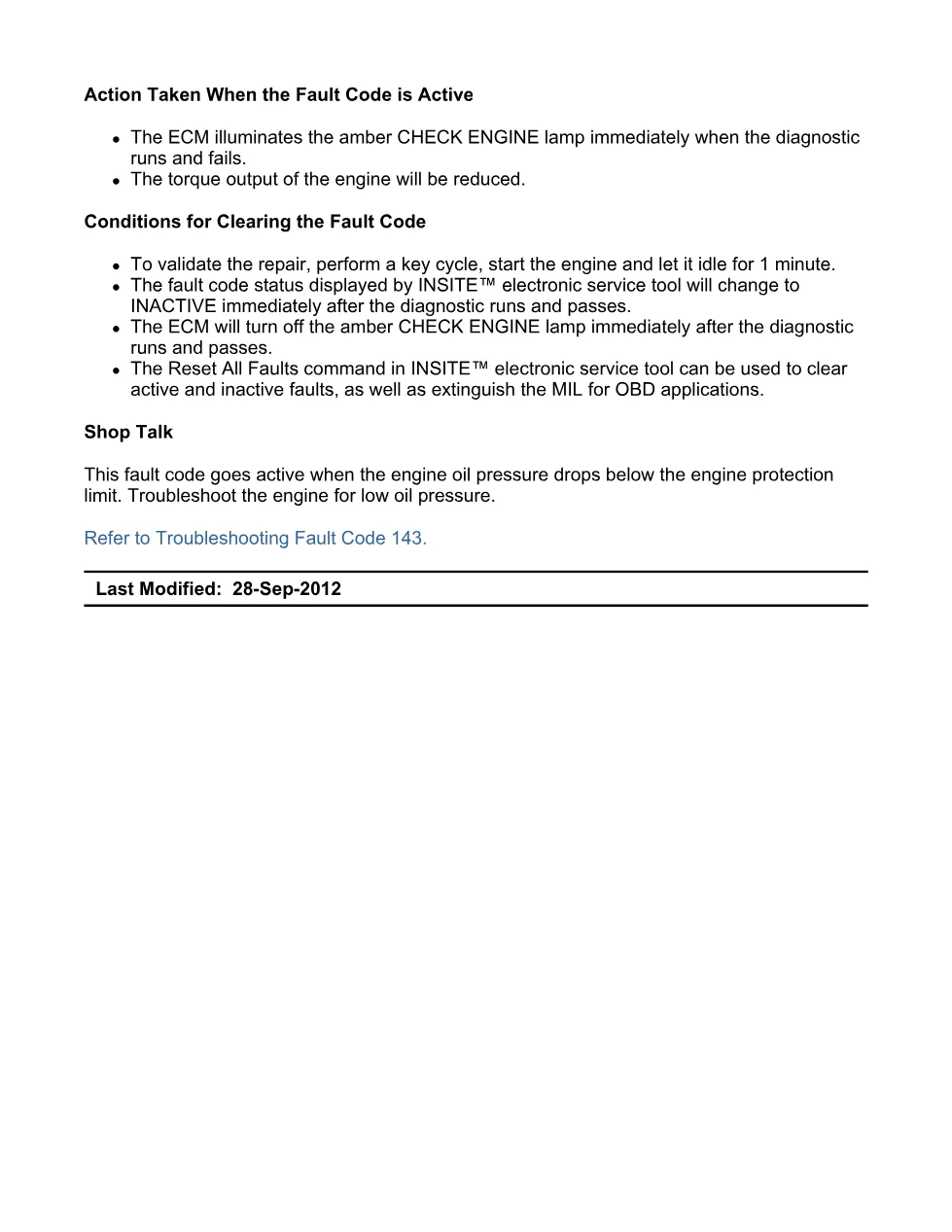 Cummins ISX15 code 143 troubleshooting document, 5 pages – PDF - preview page 2 of 3