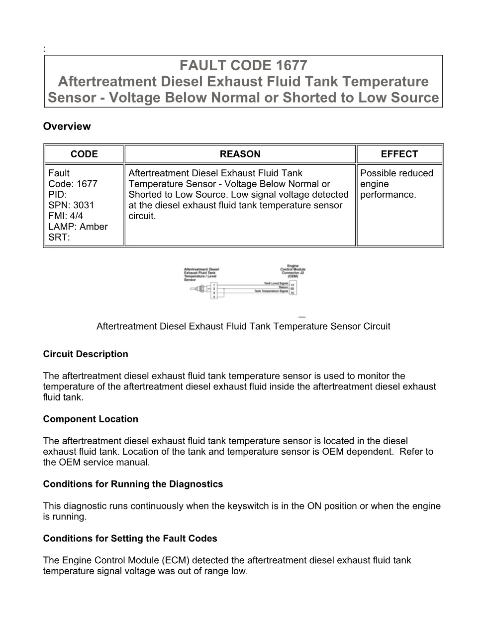 Cummins ISX15 code 1677 troubleshooting document, 12 pages – PDF - preview page 1 of 3