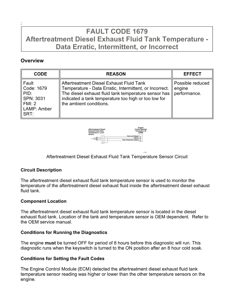 Cummins ISX15 code 1679 troubleshooting document, 14 pages – PDF - preview page 1 of 3
