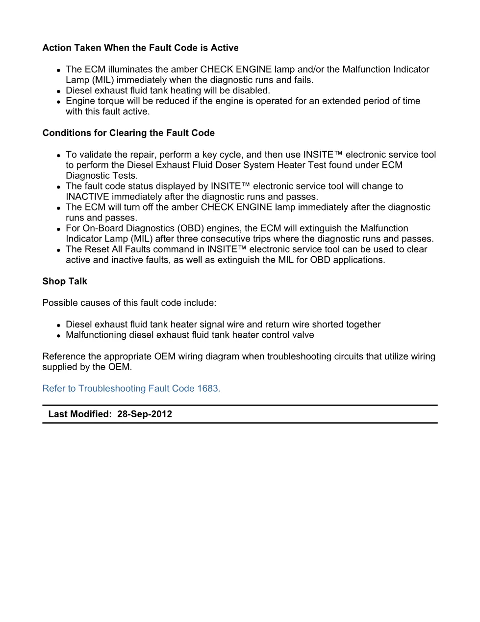Cummins ISX15 code 1683 troubleshooting document, 12 pages – PDF - preview page 2 of 3