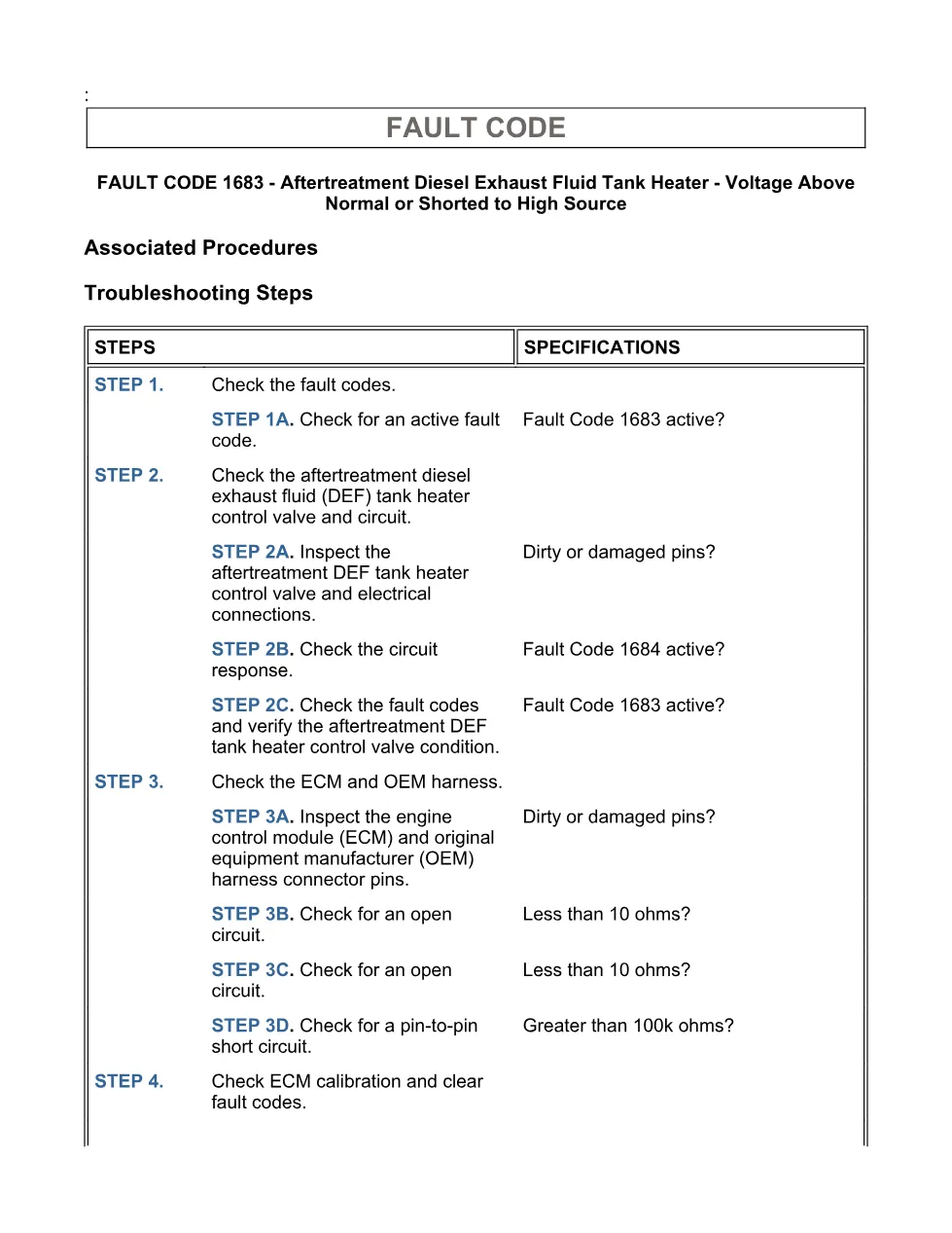 Cummins ISX15 code 1683 troubleshooting document, 12 pages – PDF - page 3 is available after signing in