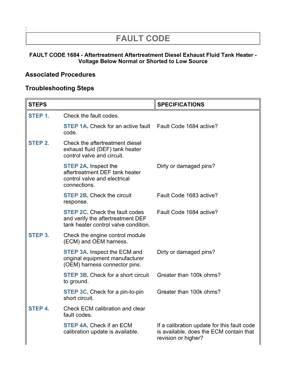 Cummins ISX15 code 1684 troubleshooting document, 11 pages – PDF - page 3 is available after signing in