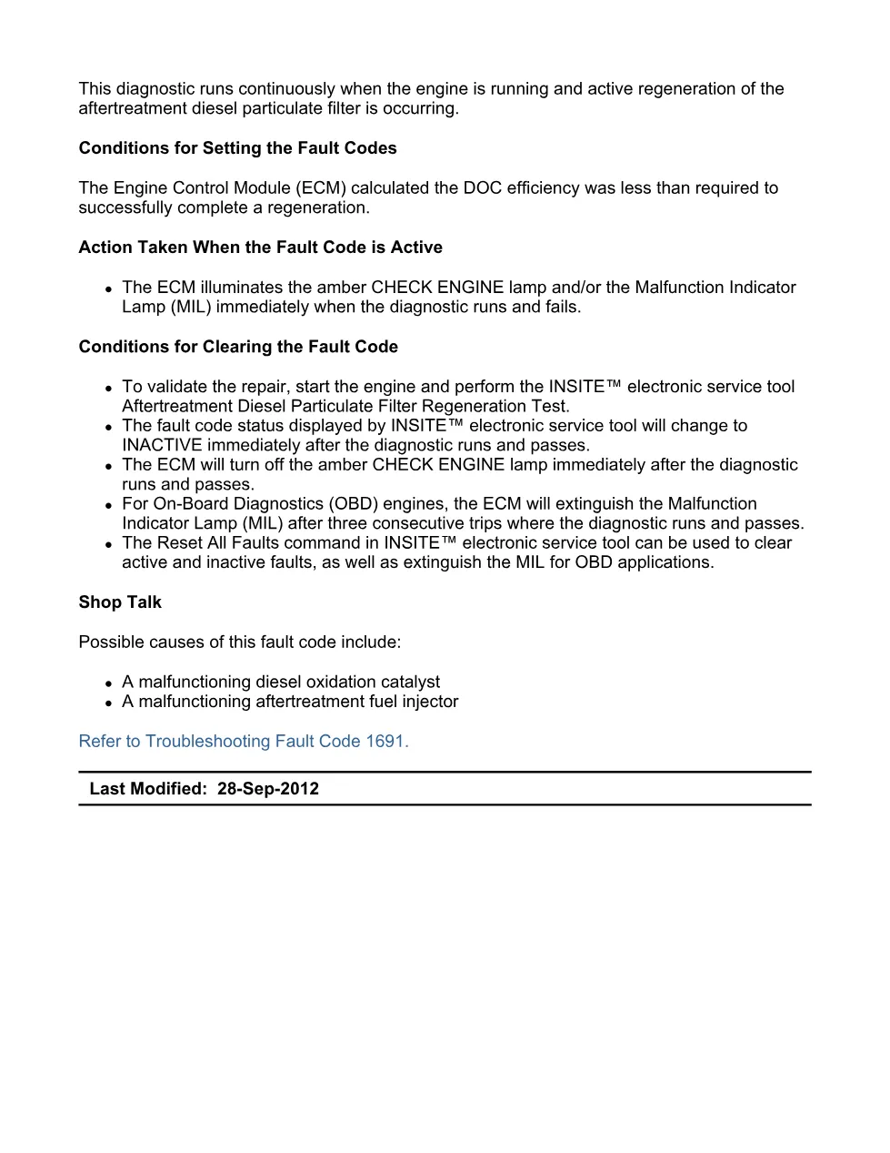 Cummins ISX15 code 1691 troubleshooting document, 12 pages – PDF - preview page 2 of 3