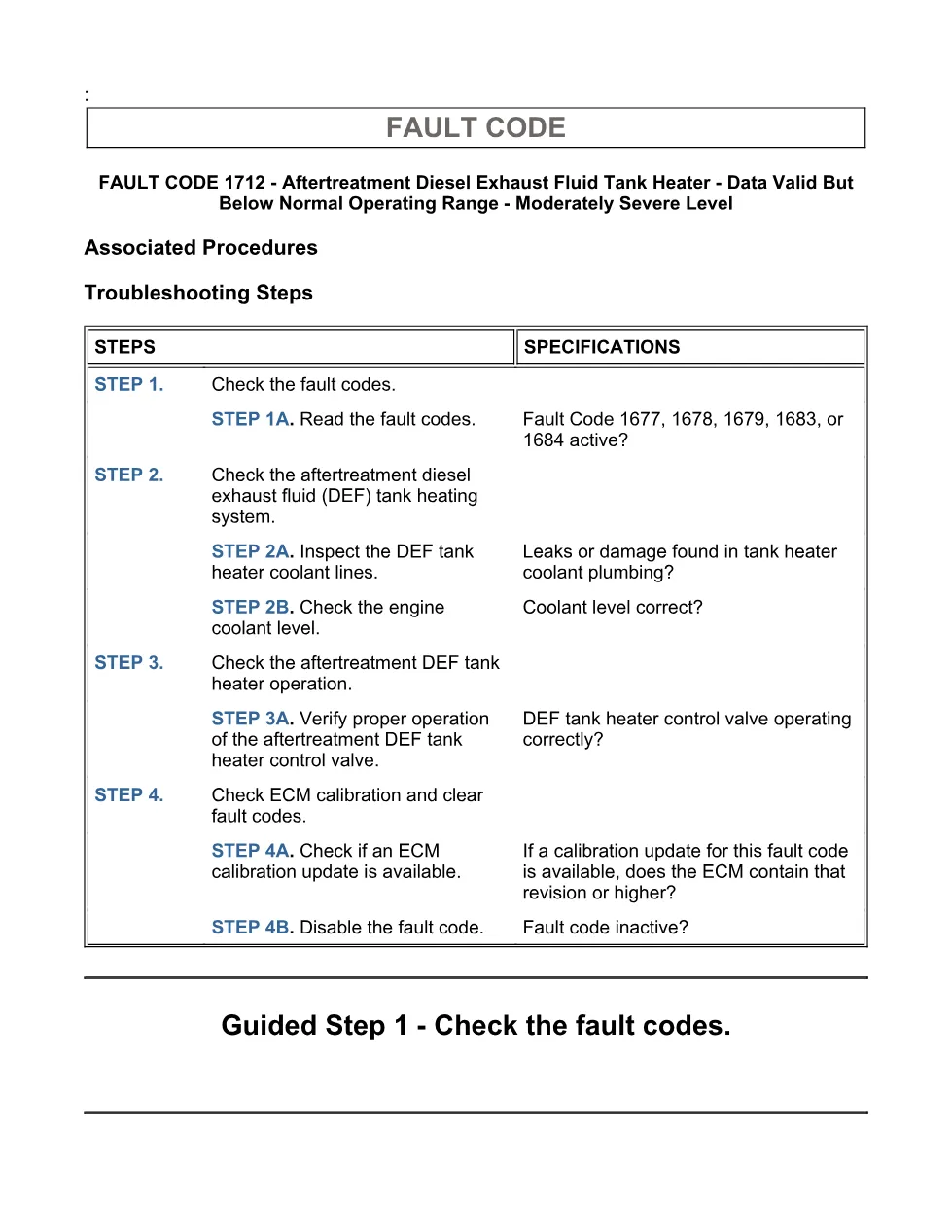 Cummins ISX15 code 1712 troubleshooting document, 8 pages – PDF - page 3 is available after signing in
