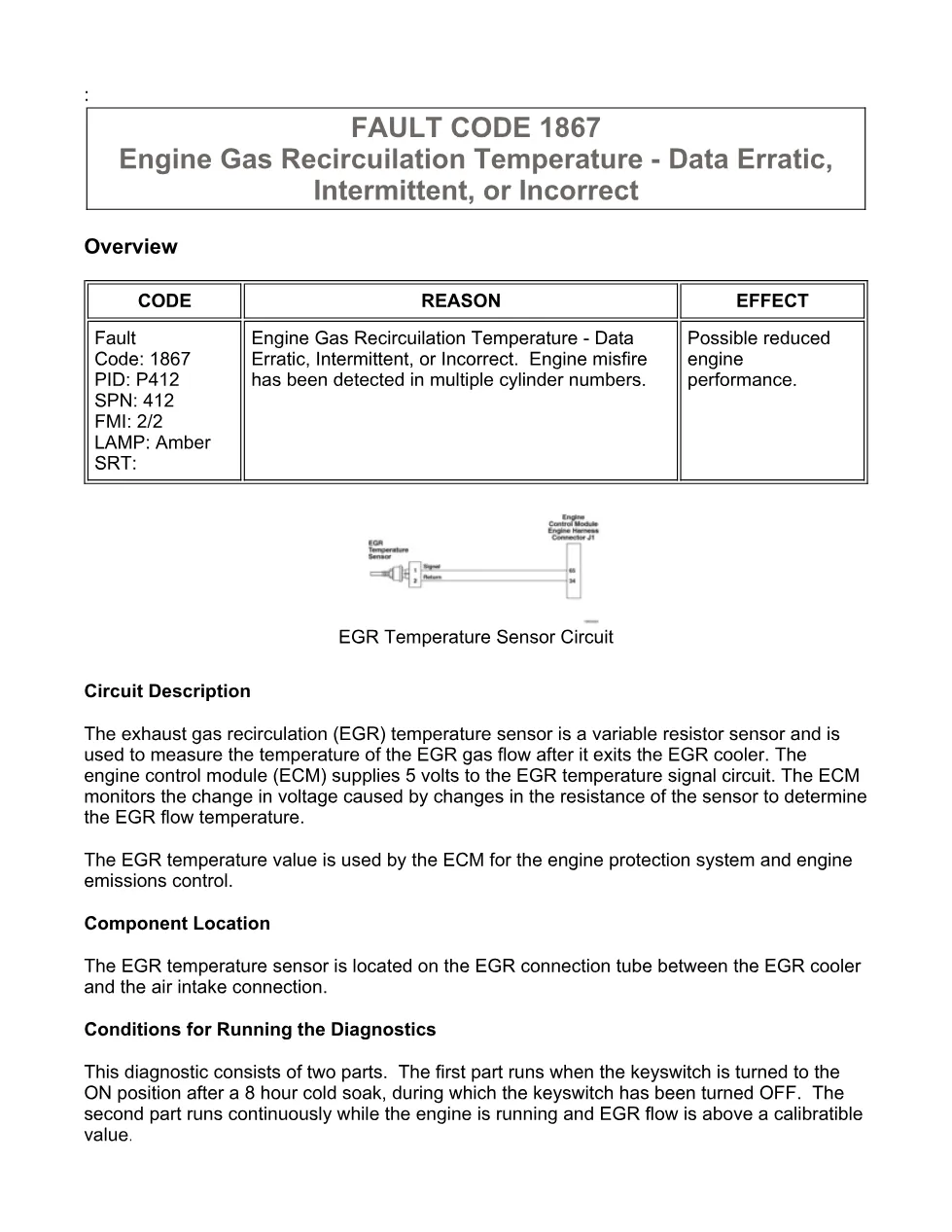 Cummins ISX15 code 1867 troubleshooting document, 12 pages – PDF - preview page 1 of 3