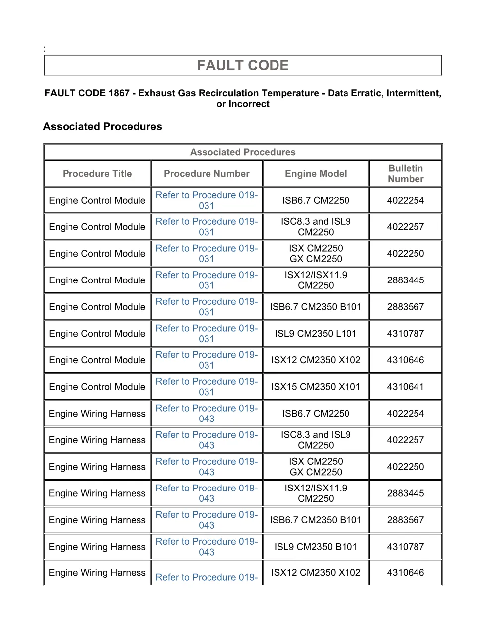 Cummins ISX15 code 1867 troubleshooting document, 12 pages – PDF - page 3 is available after signing in