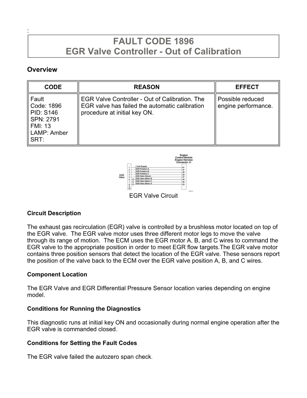 Cummins ISX15 code 1896 troubleshooting document, 8 pages – PDF - preview page 1 of 3
