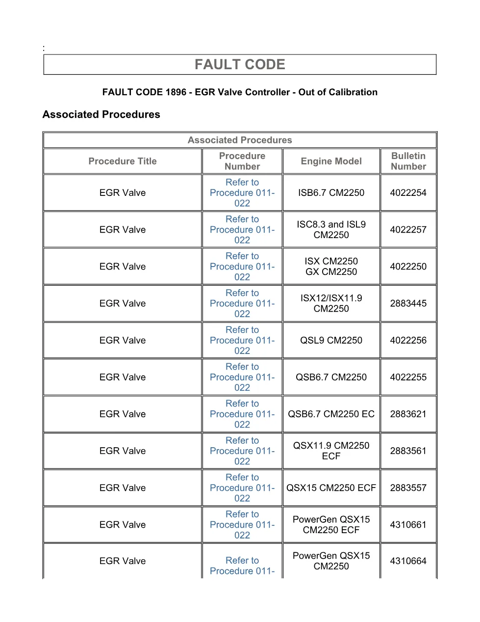 Cummins ISX15 code 1896 troubleshooting document, 8 pages – PDF - page 3 is available after signing in