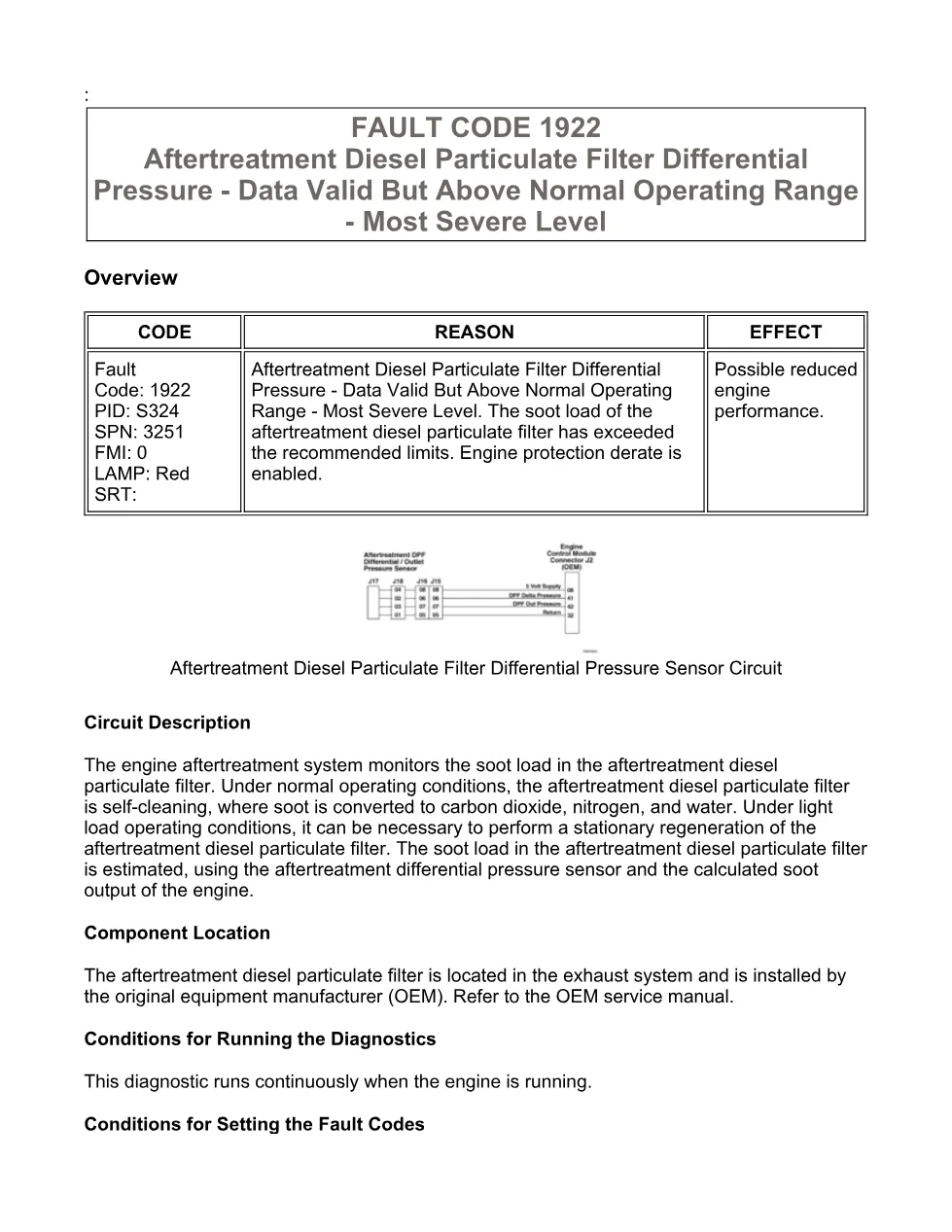 Cummins ISX15 code 1922 troubleshooting document, 20 pages – PDF - preview page 1 of 3