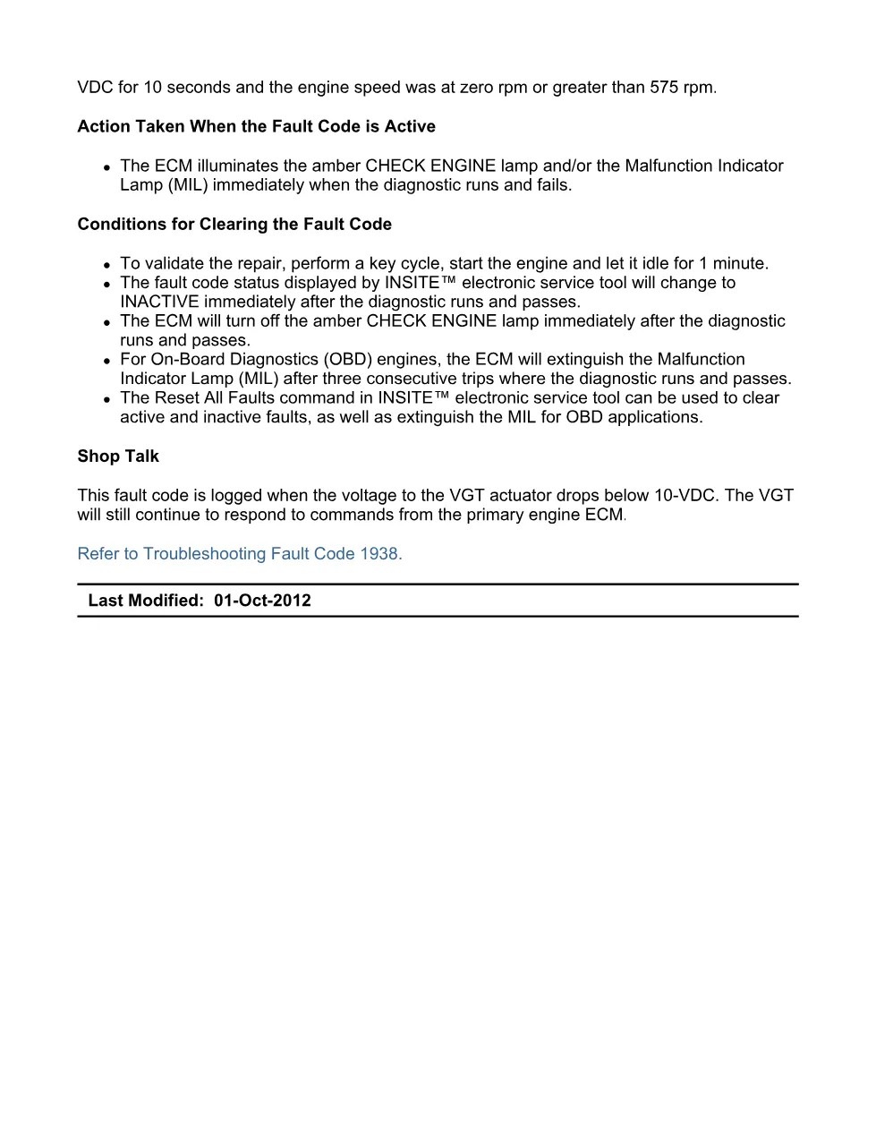 Cummins ISX15 code 1938 troubleshooting document, 13 pages – PDF - preview page 2 of 3