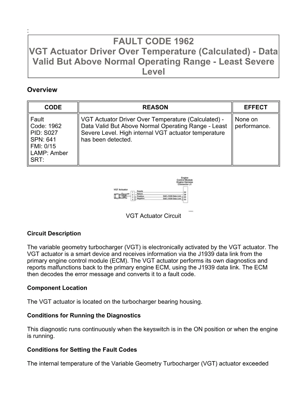 Cummins ISX15 code 1962 troubleshooting document, 7 pages – PDF - preview page 1 of 3