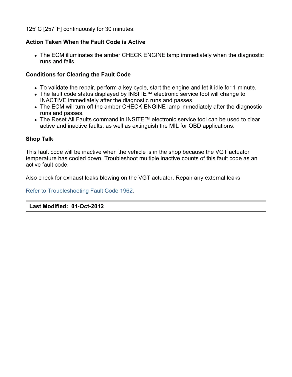Cummins ISX15 code 1962 troubleshooting document, 7 pages – PDF - preview page 2 of 3