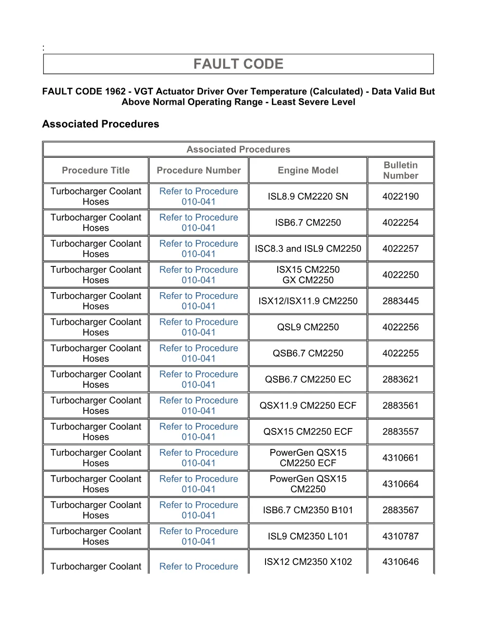 Cummins ISX15 code 1962 troubleshooting document, 7 pages – PDF - page 3 is available after signing in