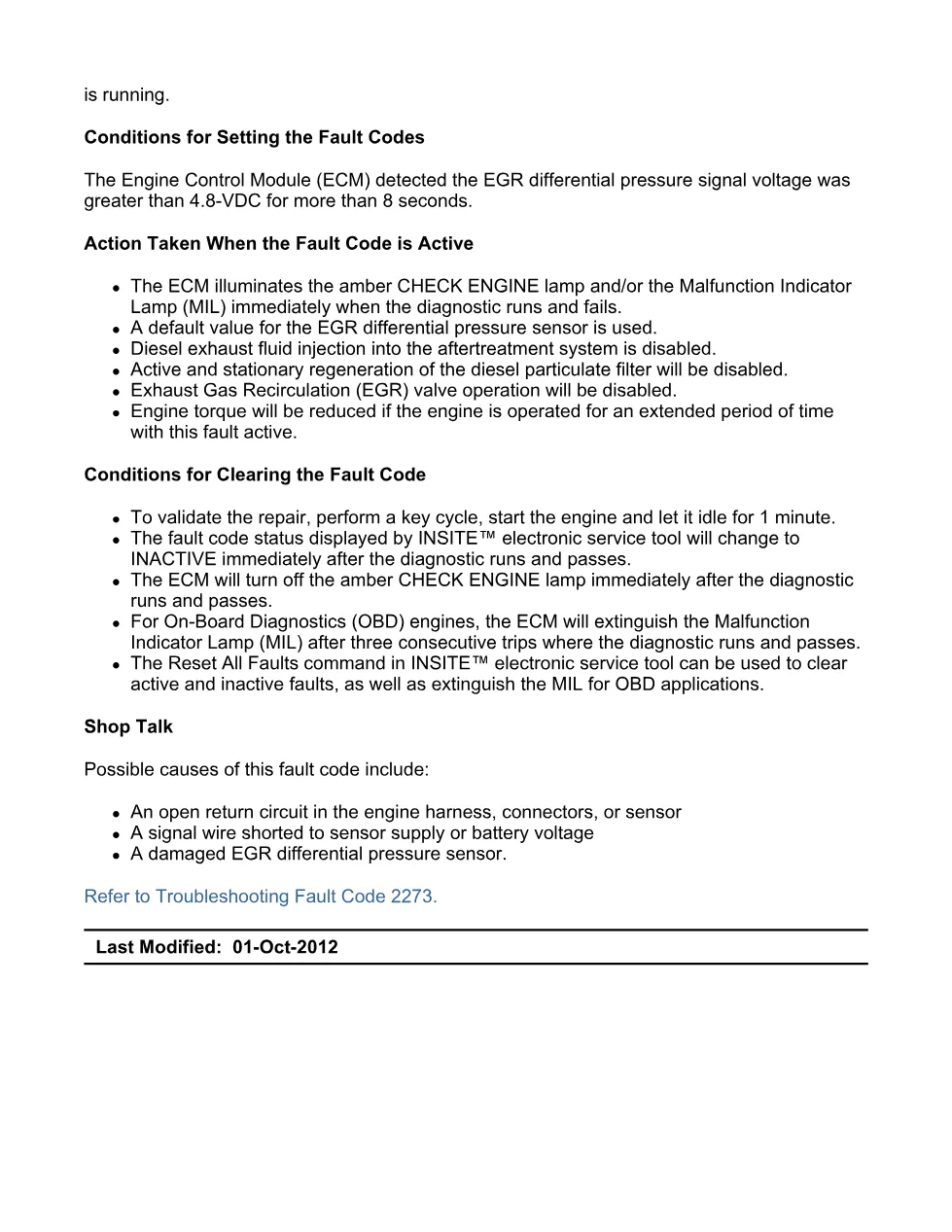 Cummins ISX15 code 2273 troubleshooting document, 16 pages – PDF - preview page 2 of 3