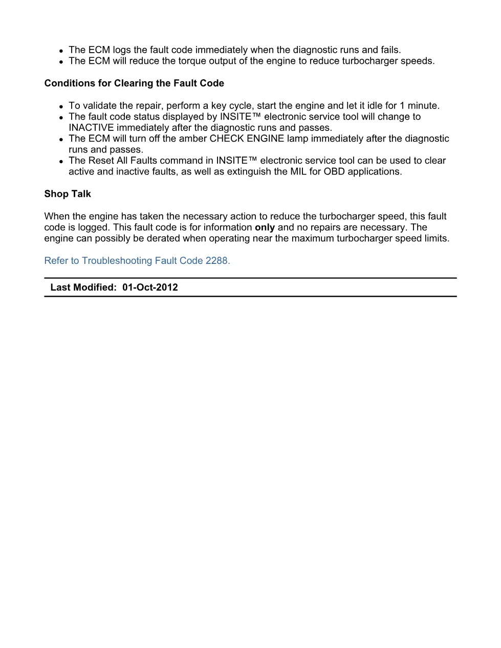 Cummins ISX15 code 2288 troubleshooting document, 5 pages – PDF - preview page 2 of 3