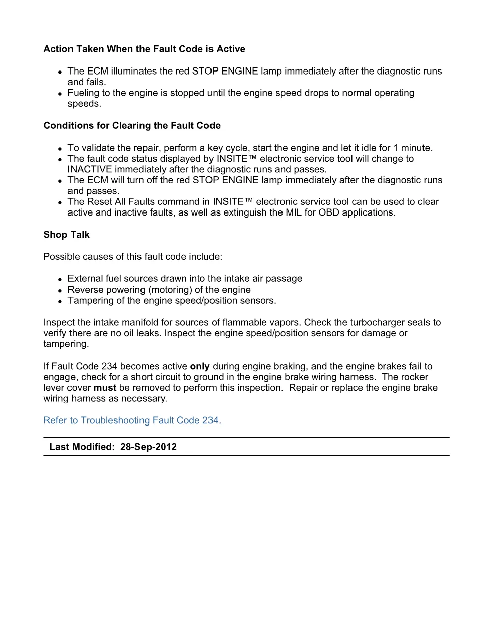 Cummins ISX15 code 234 troubleshooting document, 9 pages – PDF - preview page 2 of 3