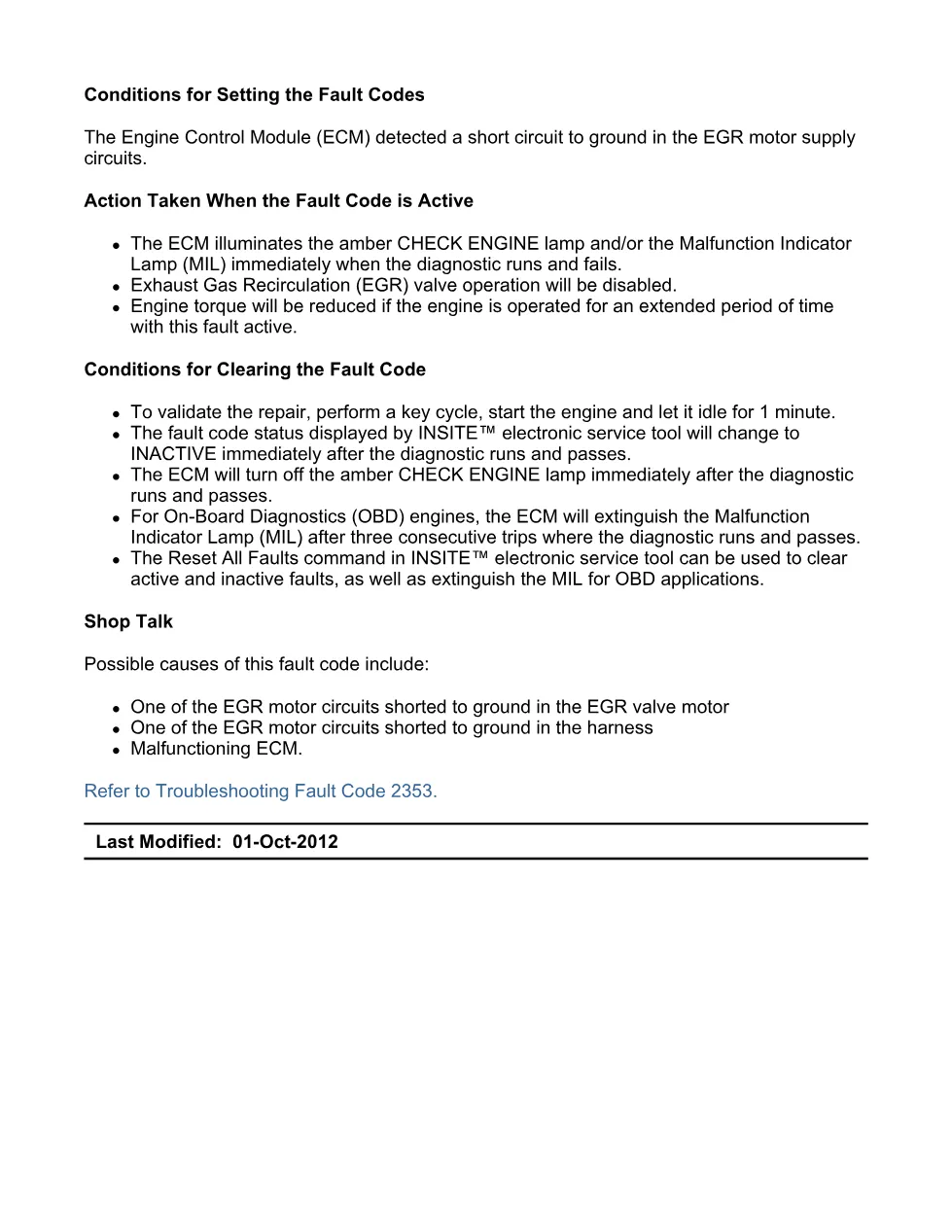 Cummins ISX15 code 2353 troubleshooting document, 14 pages – PDF - preview page 2 of 3