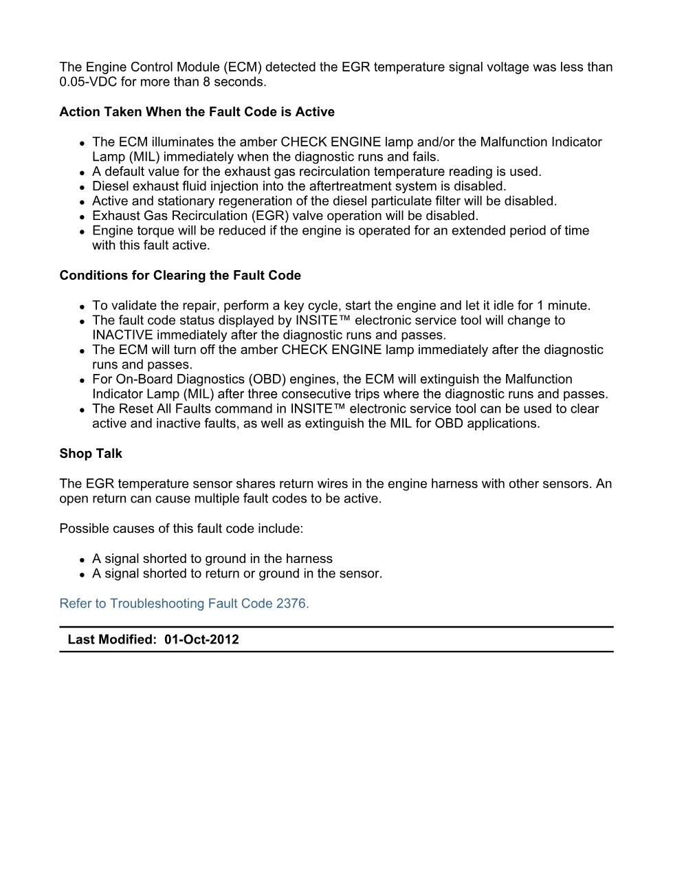 Cummins ISX15 code 2376 troubleshooting document, 15 pages – PDF - preview page 2 of 3