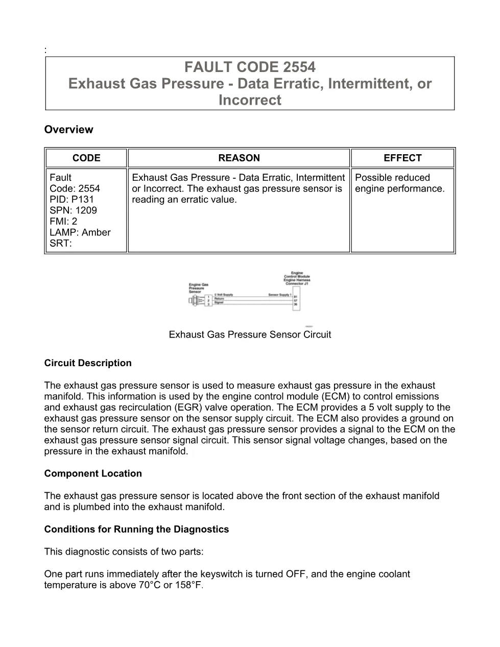 Cummins ISX15 code 2554 troubleshooting document, 20 pages – PDF - preview page 1 of 3