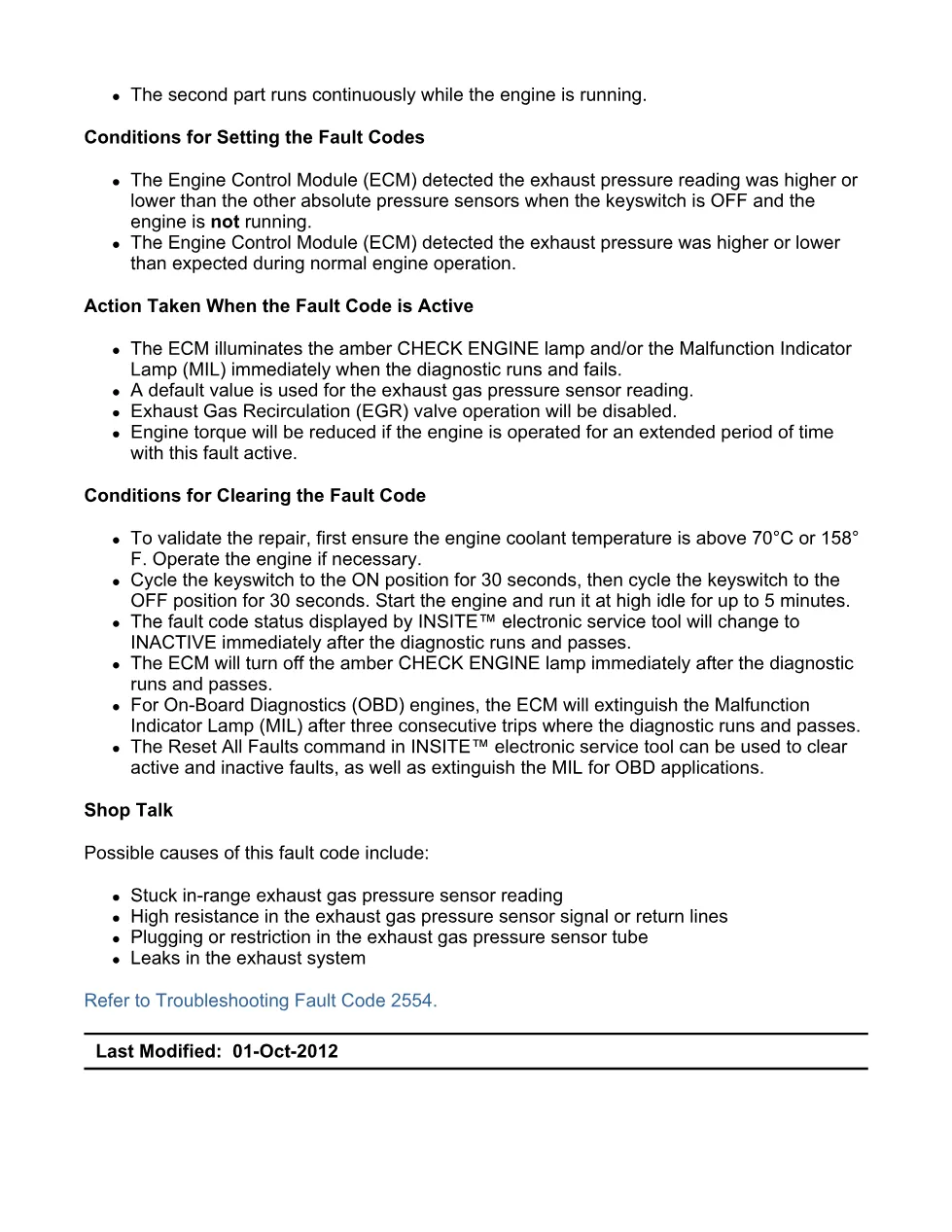 Cummins ISX15 code 2554 troubleshooting document, 20 pages – PDF - preview page 2 of 3
