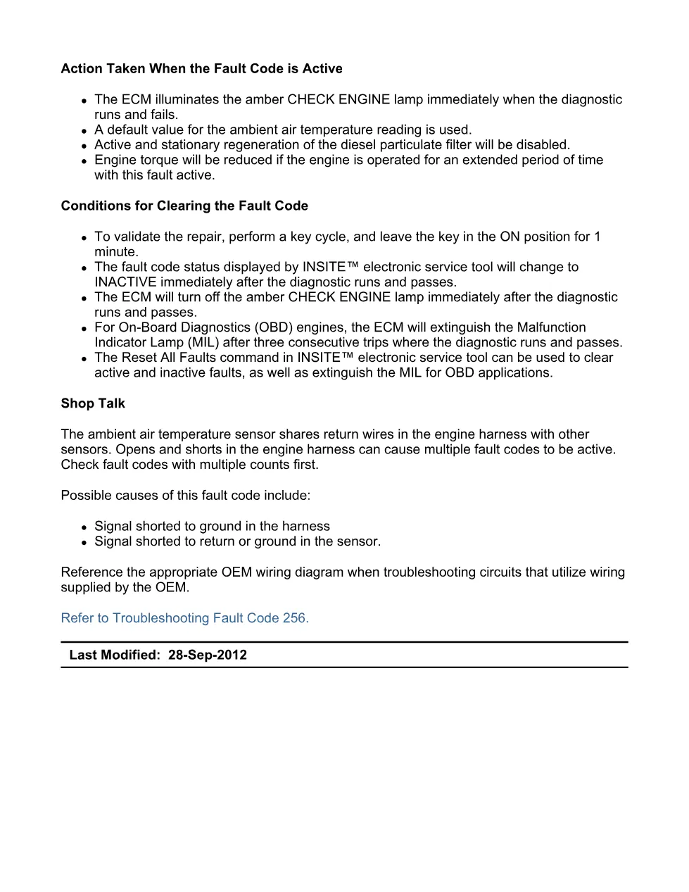 Cummins ISX15 code 256 troubleshooting document, 12 pages – PDF - preview page 2 of 3