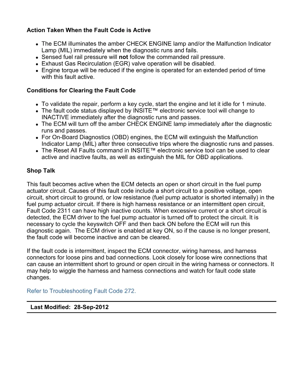 Cummins ISX15 code 272 troubleshooting document, 18 pages – PDF - preview page 2 of 3