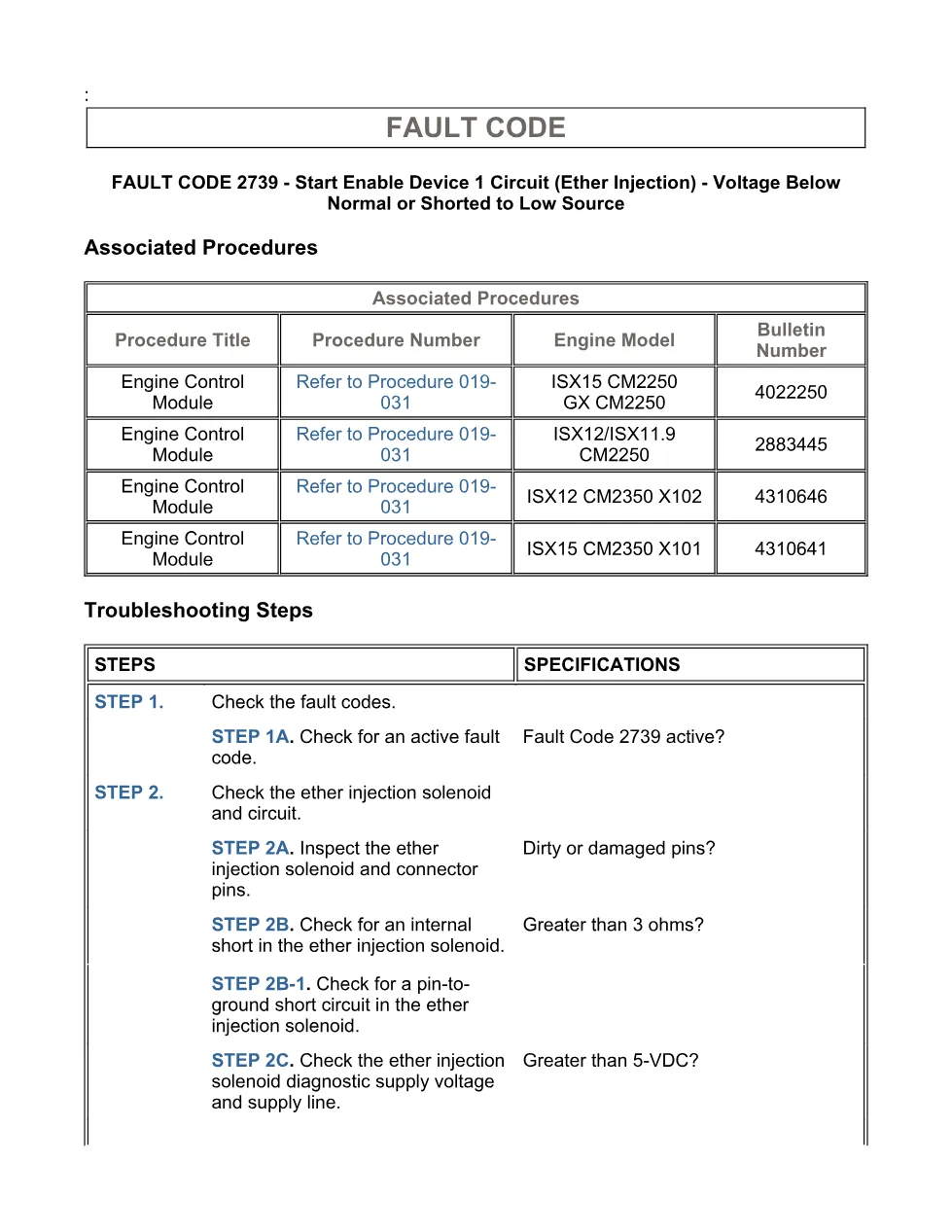 Cummins ISX15 code 2739 troubleshooting document, 14 pages – PDF - page 3 is available after signing in