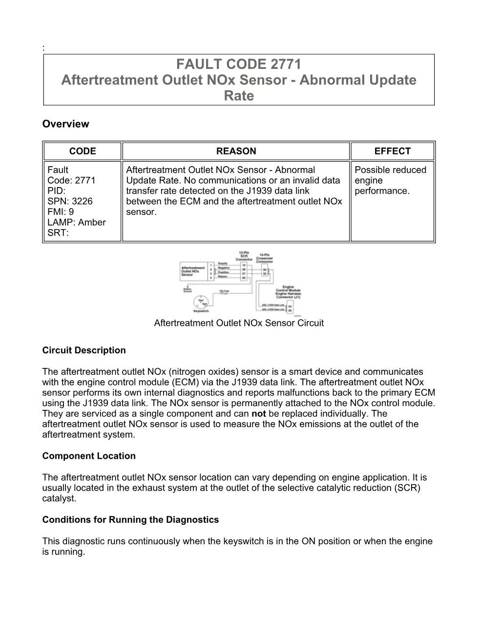 Cummins ISX15 code 2771 troubleshooting document, 20 pages – PDF - preview page 1 of 3