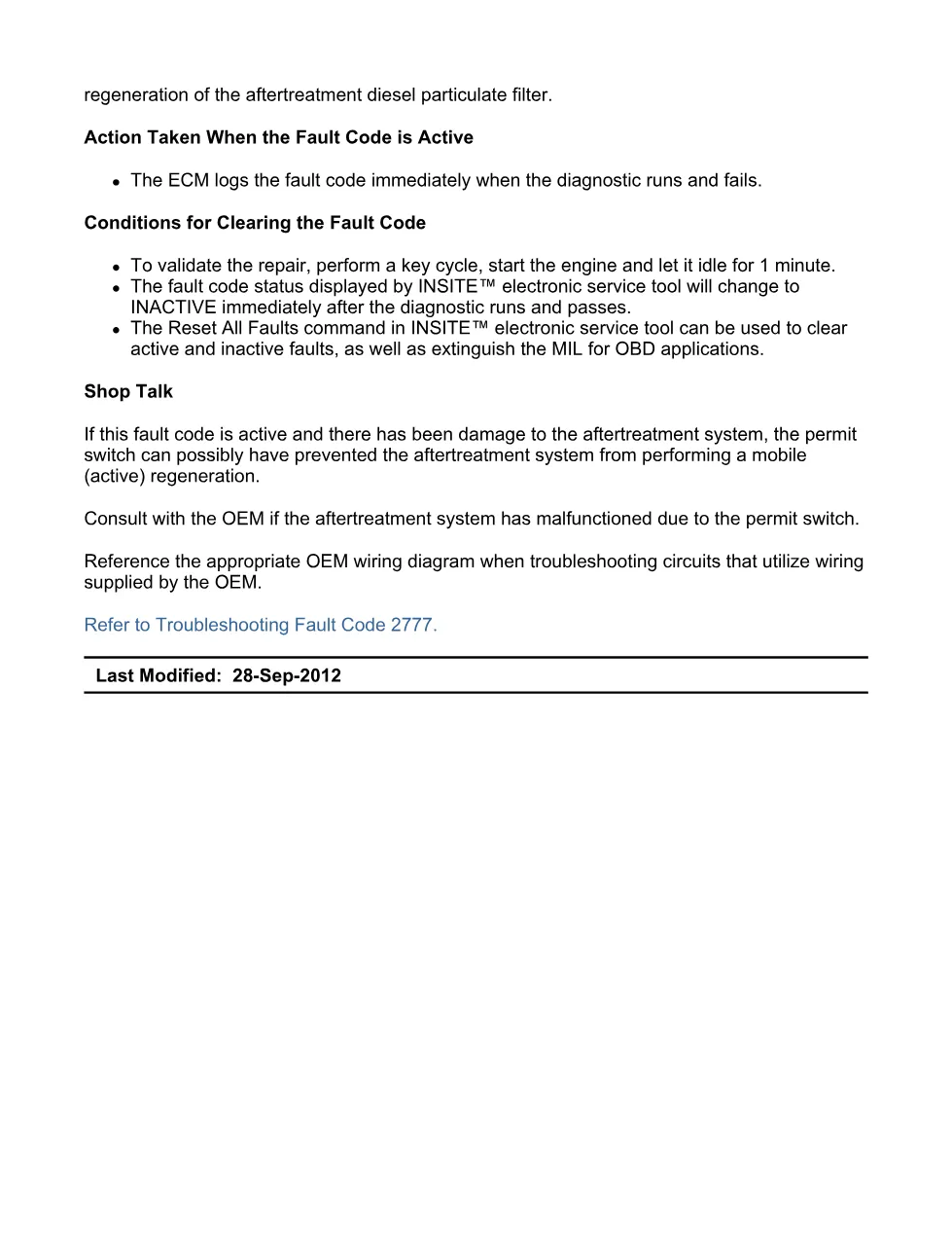 Cummins ISX15 code 2777 troubleshooting document, 7 pages – PDF - preview page 2 of 3