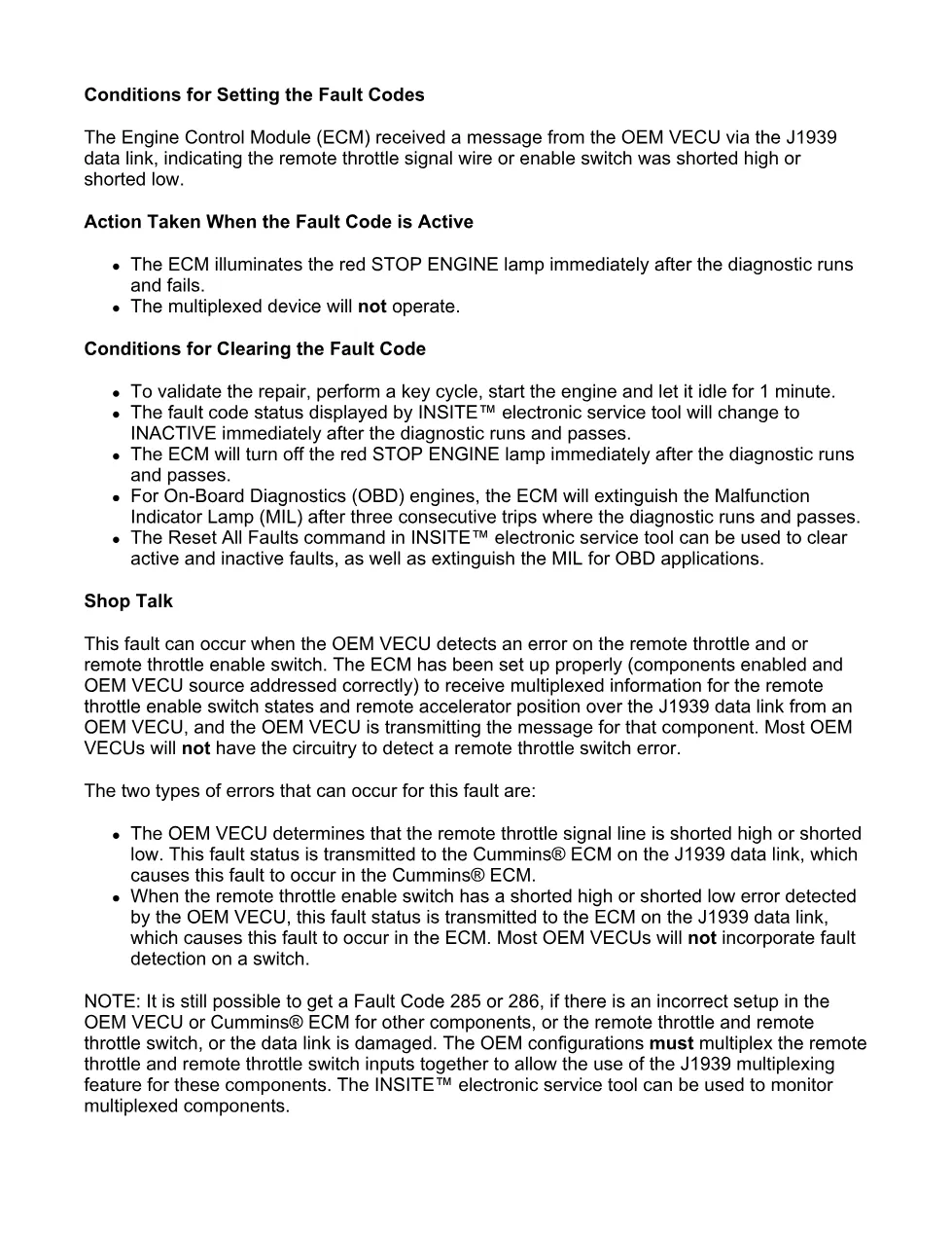 Cummins ISX15 code 288 troubleshooting document, 10 pages – PDF - preview page 2 of 3