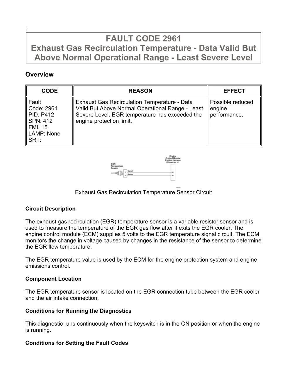 Cummins ISX15 code 2961 troubleshooting document, 12 pages – PDF - preview page 1 of 3