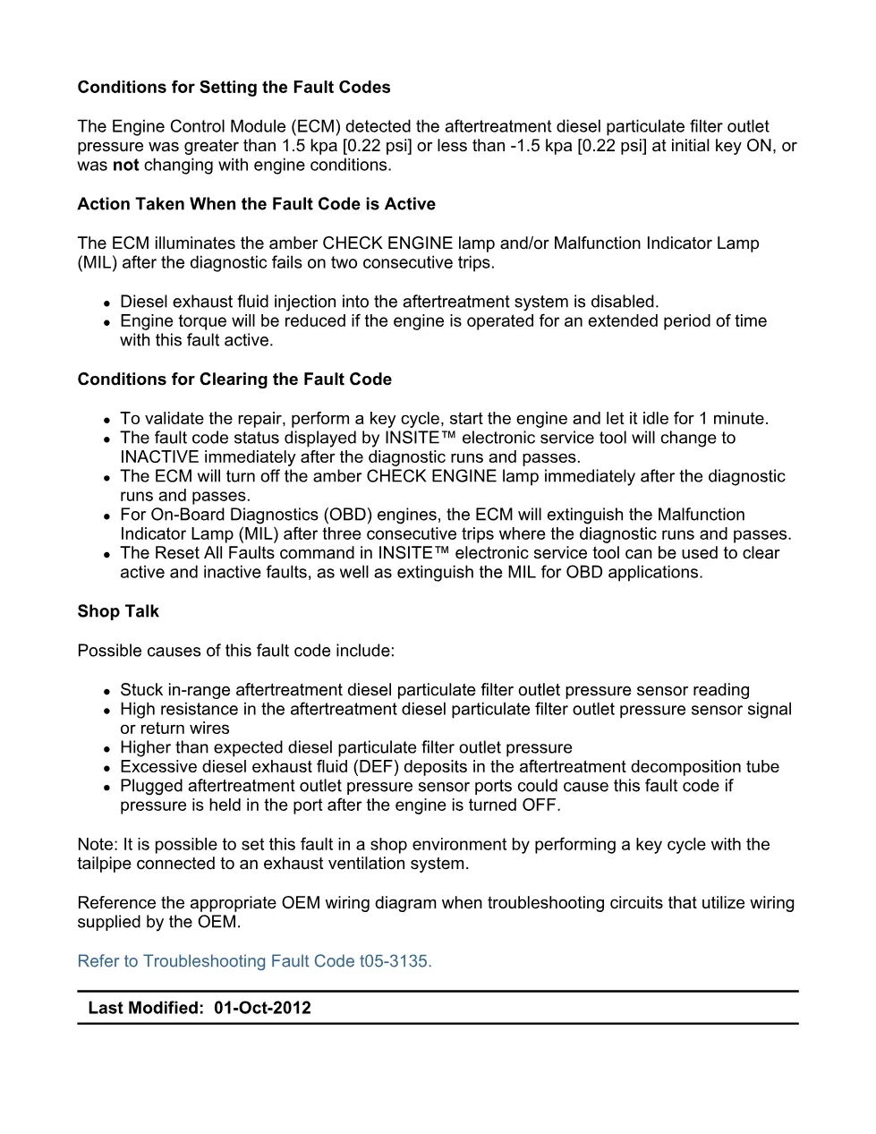 Cummins ISX15 code 3135 troubleshooting document, 19 pages – PDF - preview page 2 of 3