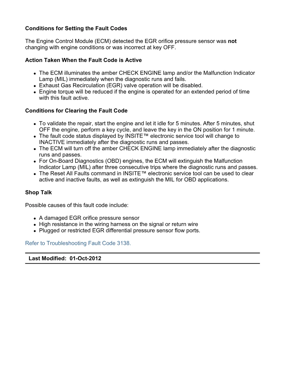 Cummins ISX15 code 3138 troubleshooting document, 13 pages – PDF - preview page 2 of 3