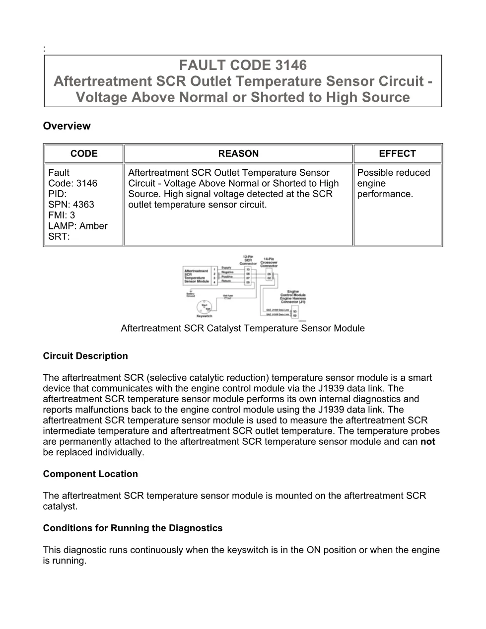 Cummins ISX15 code 3146 troubleshooting document, 6 pages – PDF - preview page 1 of 3