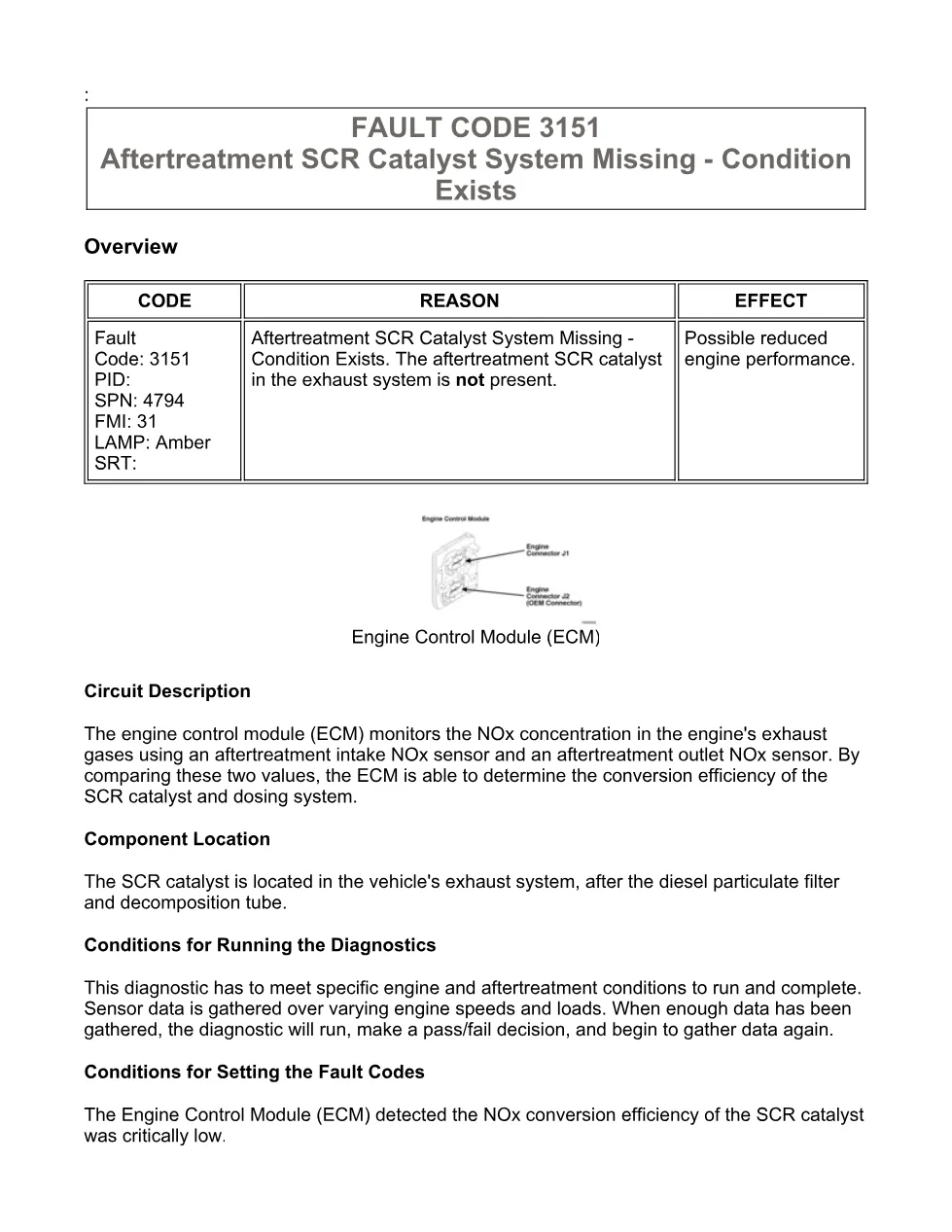 Cummins ISX15 code 3151 troubleshooting document, 17 pages – PDF - preview page 1 of 3