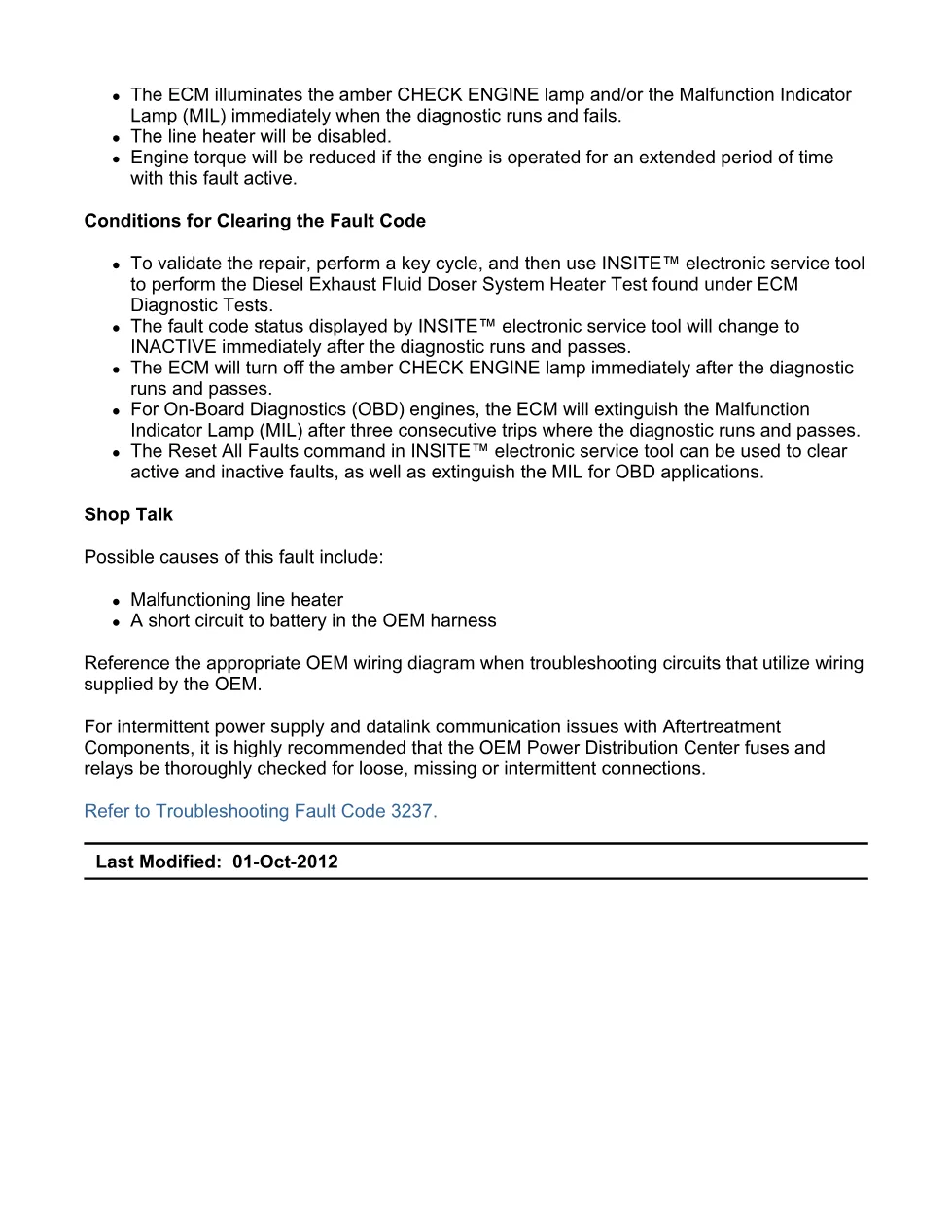Cummins ISX15 code 3237 troubleshooting document, 14 pages – PDF - preview page 2 of 3