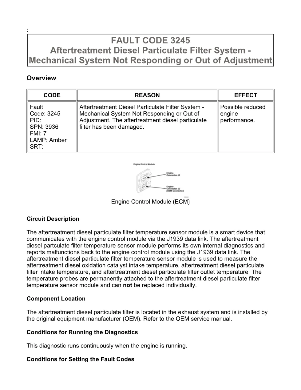 Cummins ISX15 code 3245 troubleshooting document, 10 pages – PDF - preview page 1 of 3