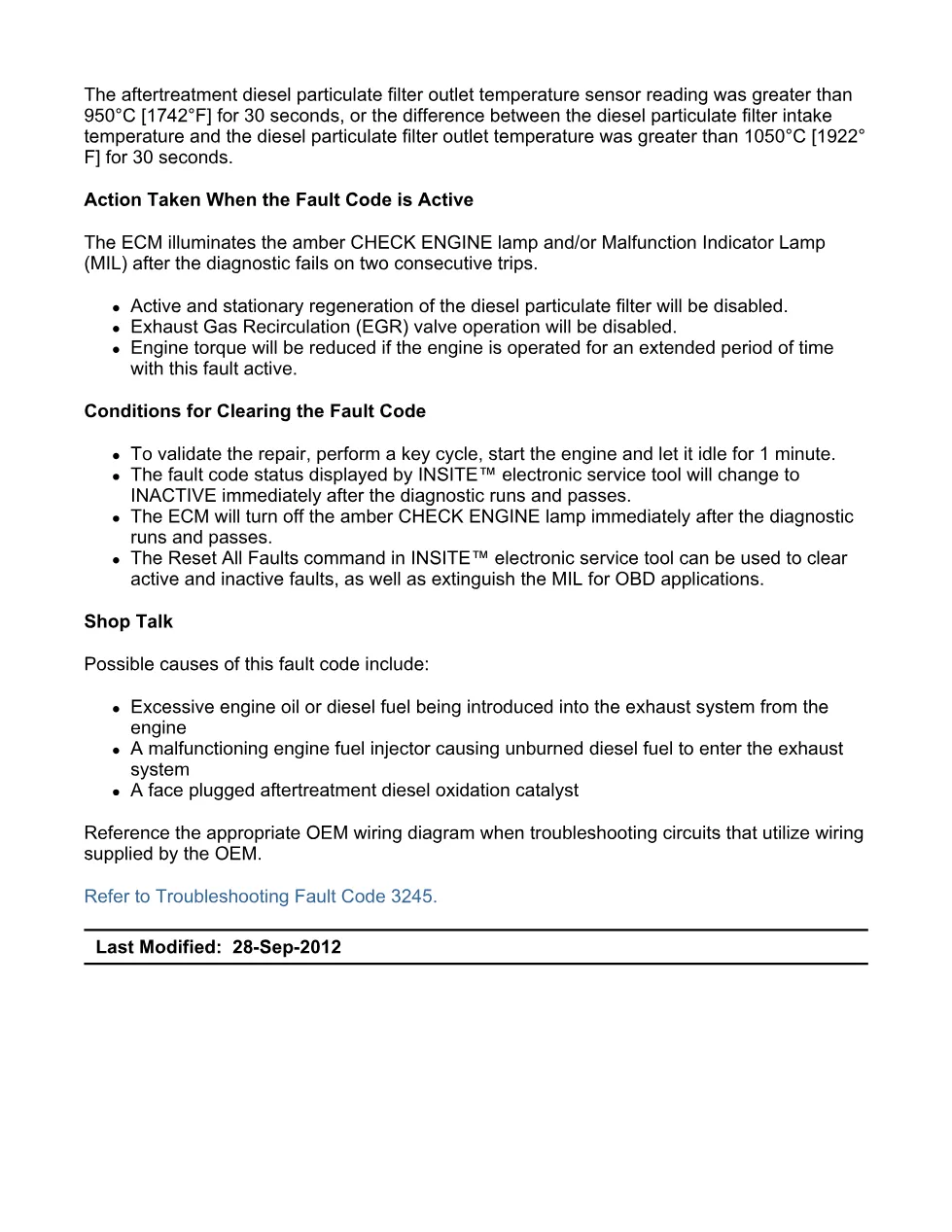 Cummins ISX15 code 3245 troubleshooting document, 10 pages – PDF - preview page 2 of 3