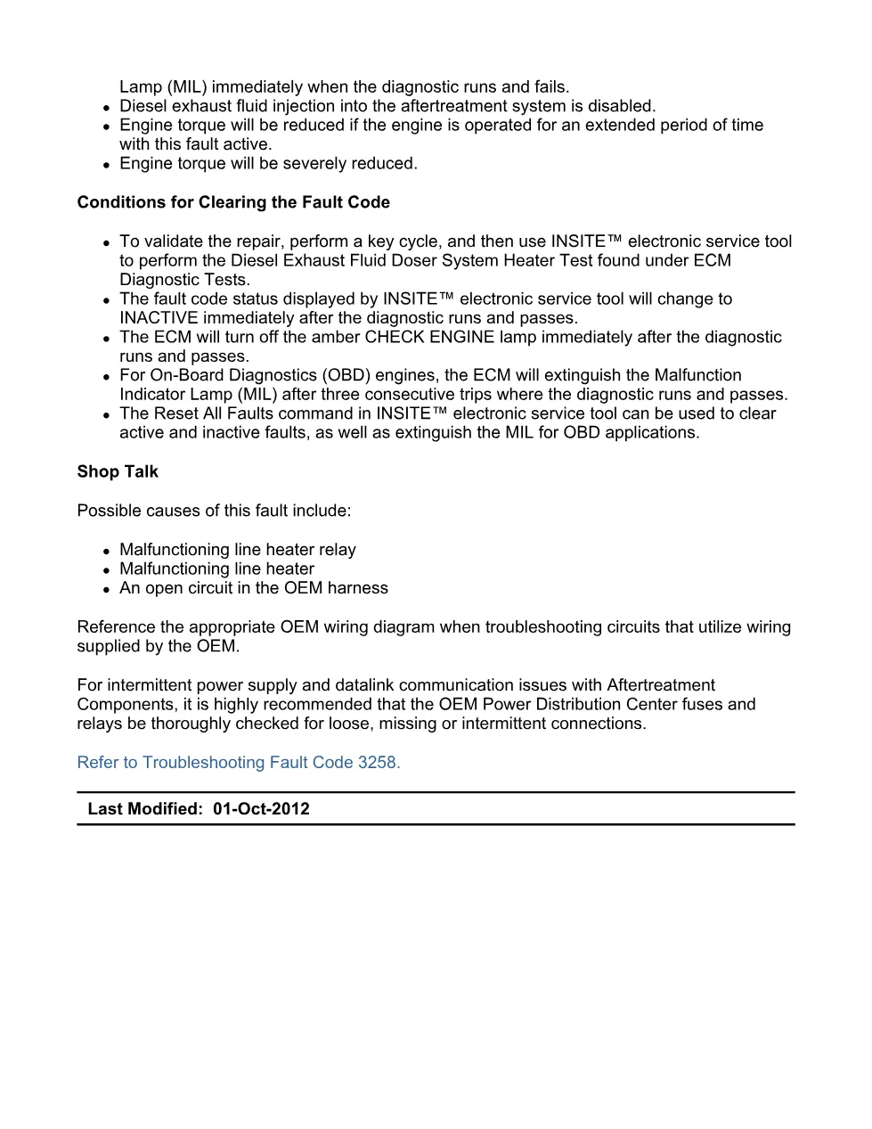 Cummins ISX15 code 3258 troubleshooting document, 18 pages – PDF - preview page 2 of 3