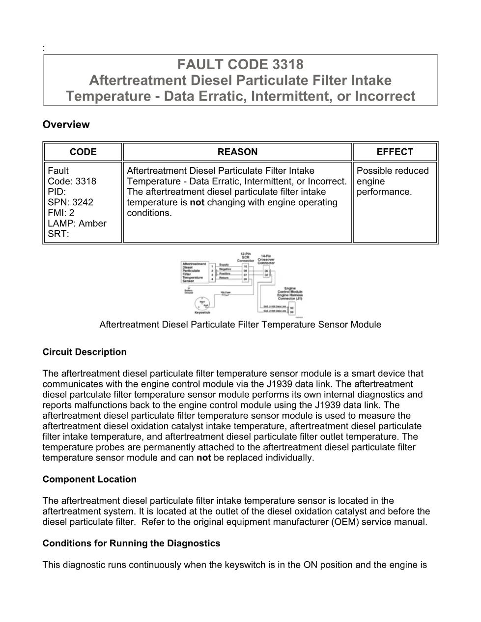 Cummins ISX15 code 3318 troubleshooting document, 7 pages – PDF - preview page 1 of 3