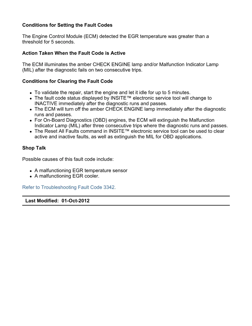 Cummins ISX15 code 3342 troubleshooting document, 16 pages – PDF - preview page 2 of 3