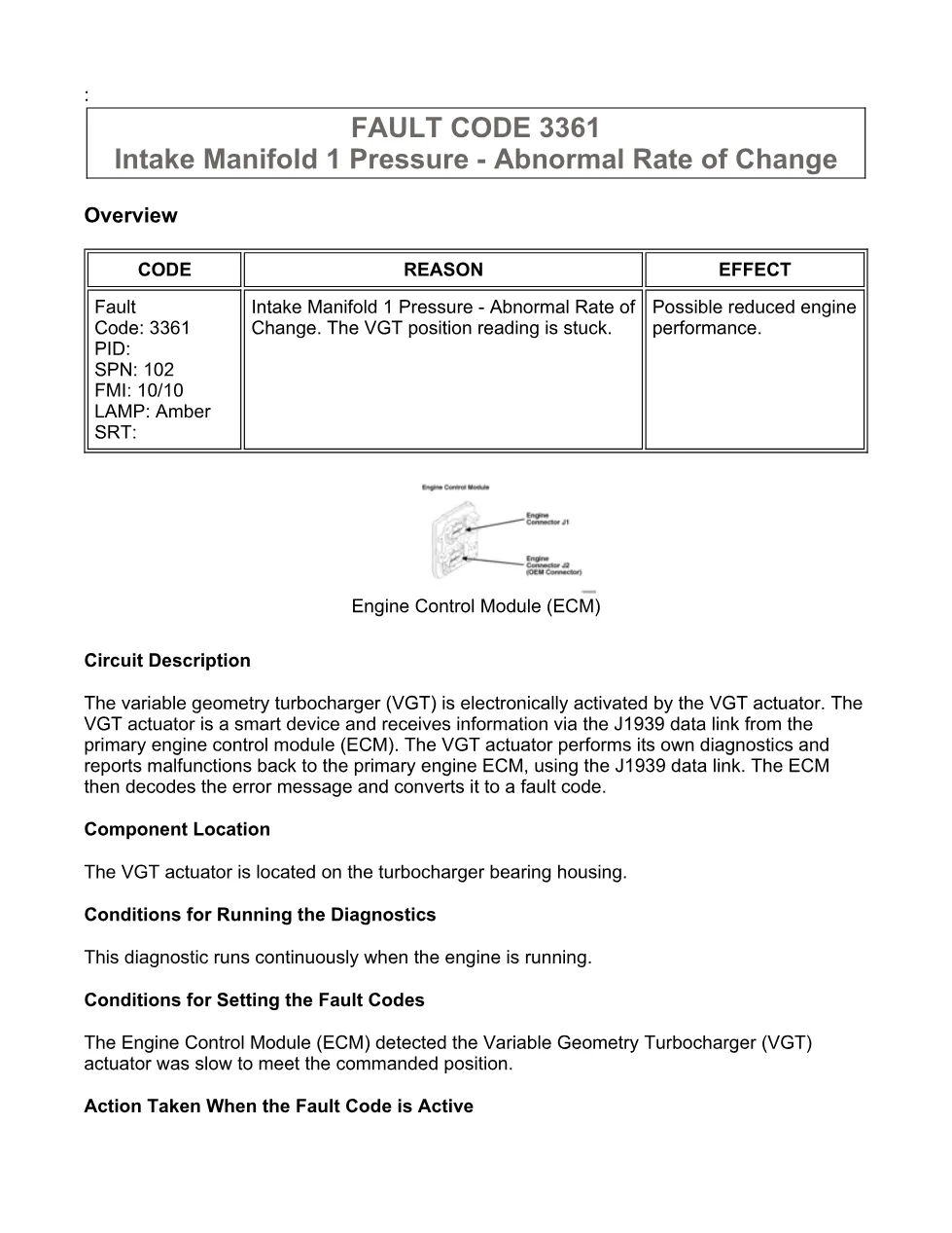 Cummins ISX15 code 3361 troubleshooting document, 11 pages – PDF - preview page 1 of 3