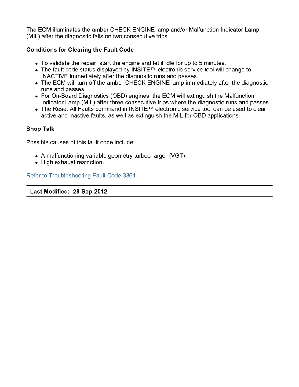 Cummins ISX15 code 3361 troubleshooting document, 11 pages – PDF - preview page 2 of 3