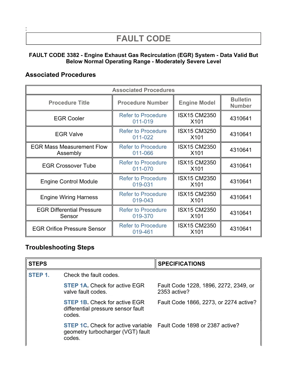 Cummins ISX15 code 3382 troubleshooting document, 18 pages – PDF - page 3 is available after signing in