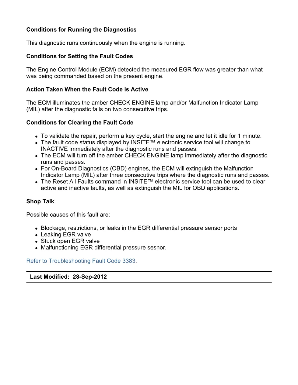 Cummins ISX15 code 3383 troubleshooting document, 15 pages – PDF - preview page 2 of 3
