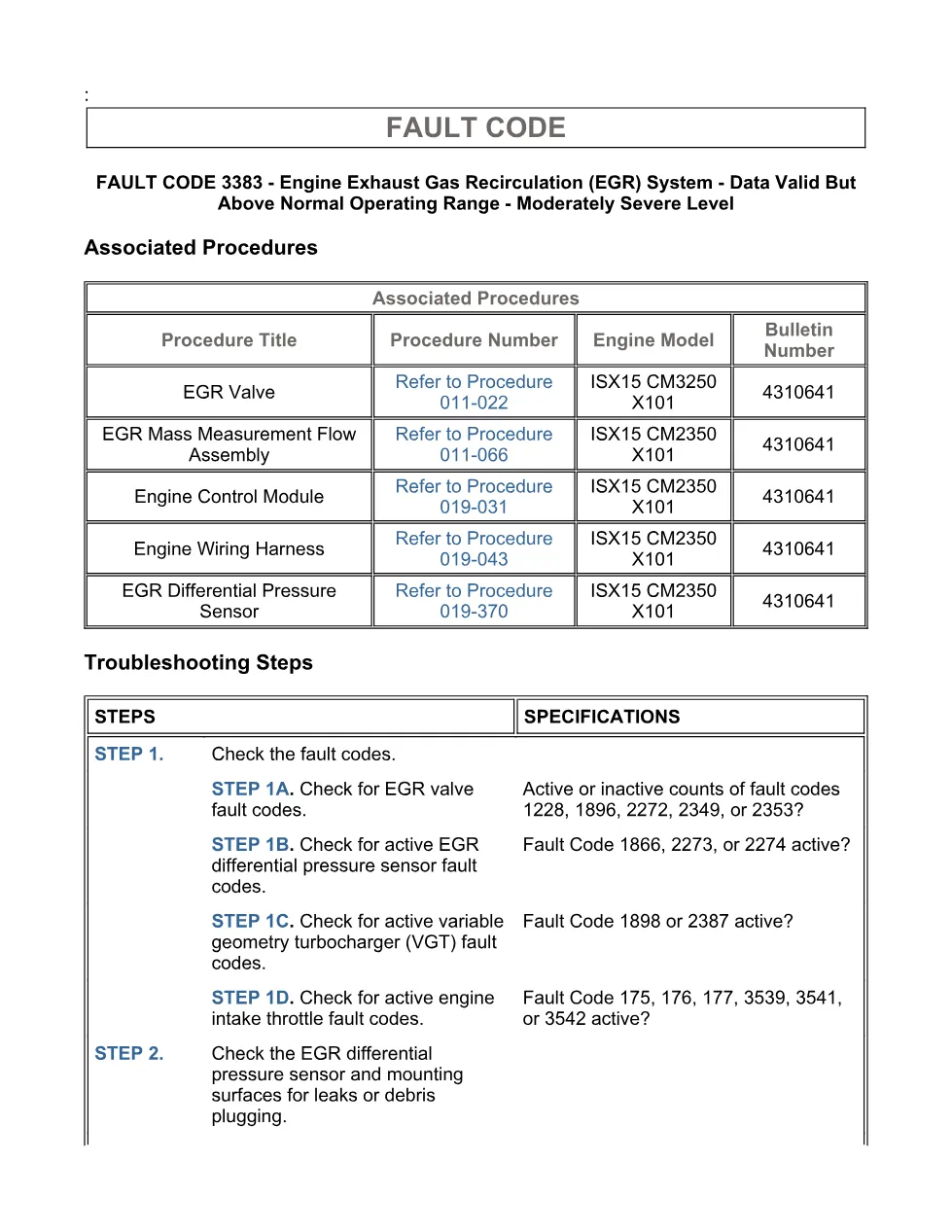 Cummins ISX15 code 3383 troubleshooting document, 15 pages – PDF - page 3 is available after signing in