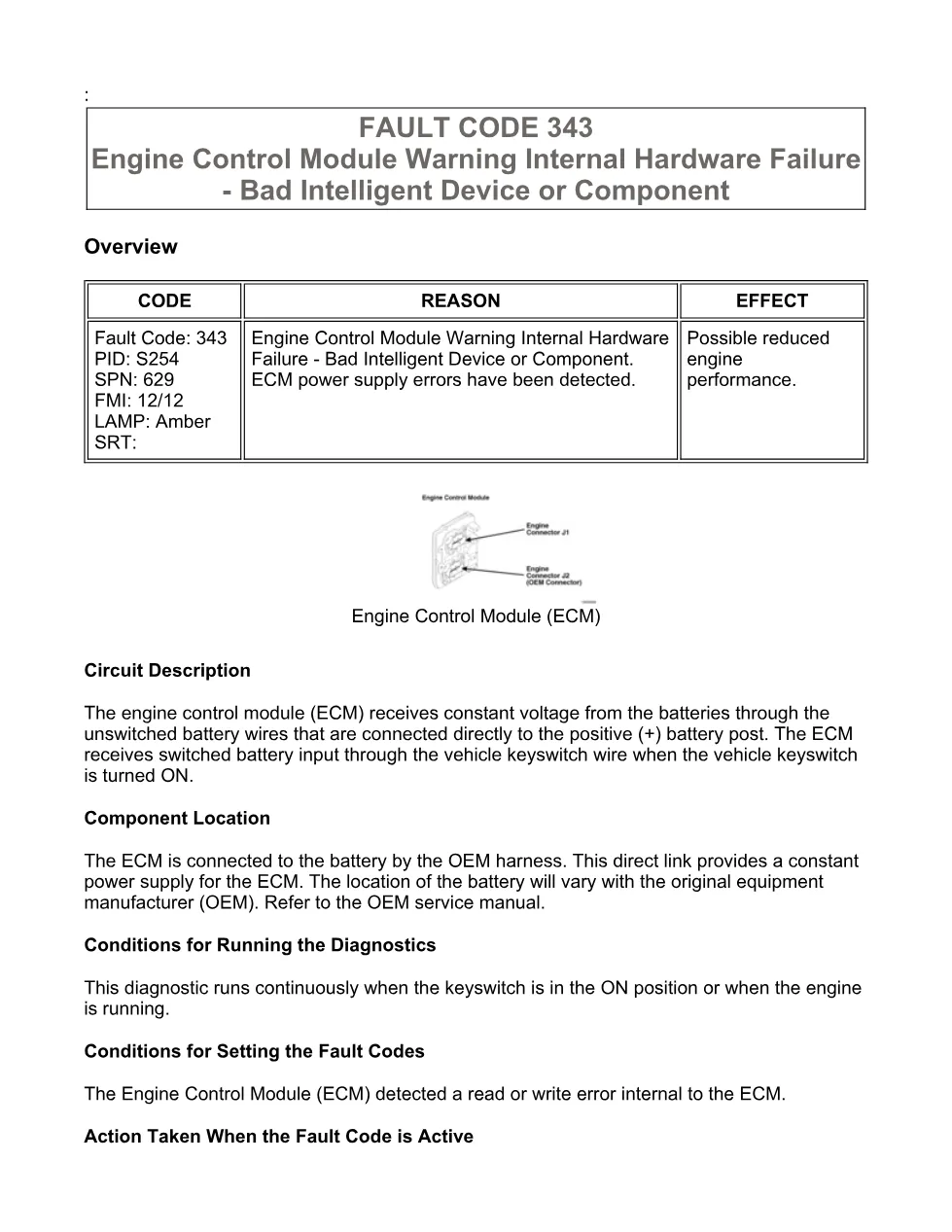Cummins ISX15 code 343 troubleshooting document, 16 pages – PDF - preview page 1 of 3