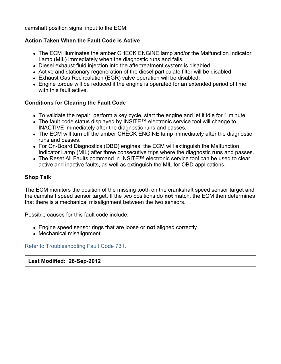 Cummins ISX15 code 731 troubleshooting document, 13 pages – PDF - preview page 2 of 3