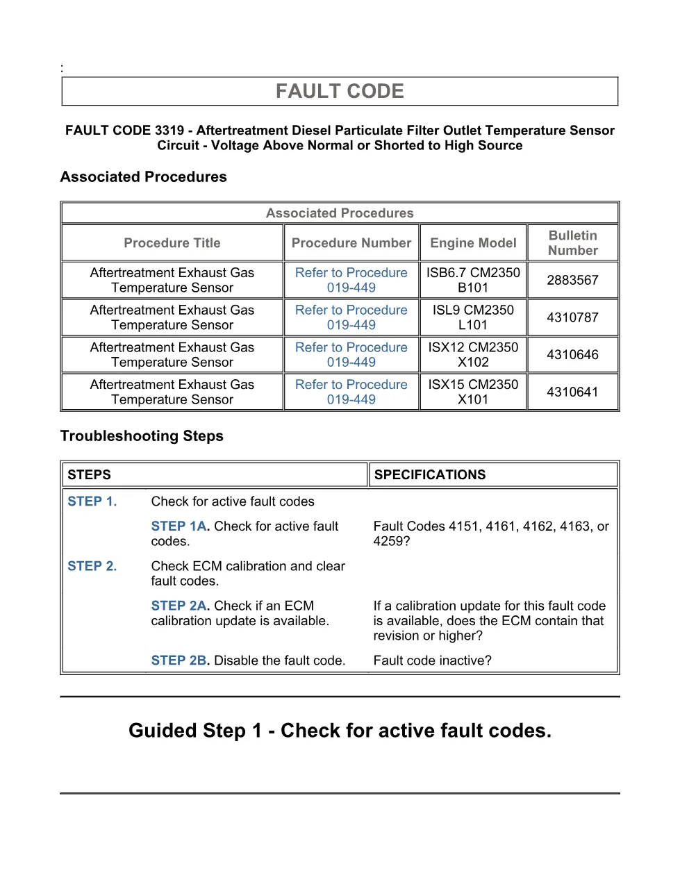 Cummins ISX15 DTC 3319 Diagnostic Procedure ? Fault Code 3319 - page 3 is available after signing in